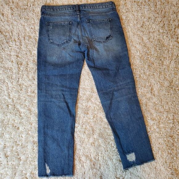 EXPRESS JEANS Distressed Girlfriend Fit - Sz. 2 - Picture 3 of 5